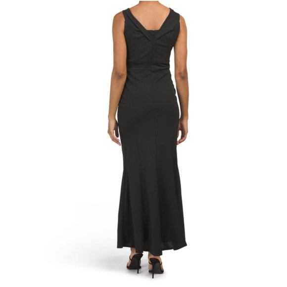 NWT CARLA CONTI Portrait Front Slit Dress Italy - Picture 2 of 6